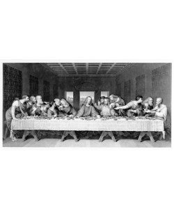 Leonardo da Vinci, The Last Supper, engraved by Frederick Bacon, 1863 (engraving)