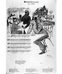 Théophile-Alexandre Steinlen, Sheet music for 'Reminiscences' by Leon Xanrof, 1892 (litho)