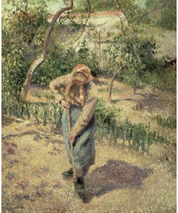 Camille Pissarro, Woman Digging in an Orchard, 1882 (oil on canvas)