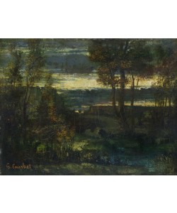 Gustave Courbet, Evening Landscape (oil on canvas)