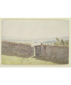 Caspar David Friedrich, Gate in the Garden Wall (w/c on paper)