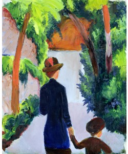 August Macke, Mother and Child in the Park, 1914 (oil on canvas)