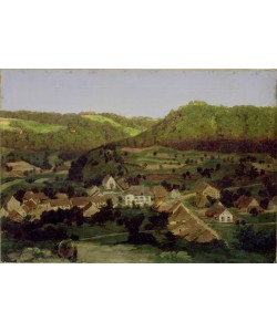 Arnold Bocklin, A View of the Village of Tenniken, 1846 (oil on canvas)