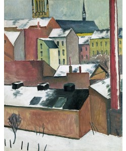 August Macke, The Church of St Mary in Bonn in Snow, 1911 (oil on paper)