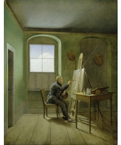 Georg Friedrich Kersting, Caspar David Friedrich (1774-1840) in his studio, 1811 (oil on canvas)
