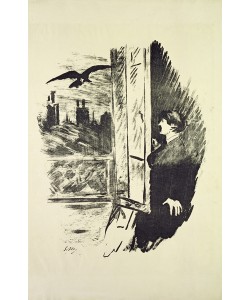 Edouard Manet, Illustration for 'The Raven', by Edgar Allen Poe, 1875 (litho)