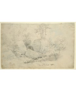 Caspar David Friedrich, Boulders in Woodland, 1800 (pencil on paper)