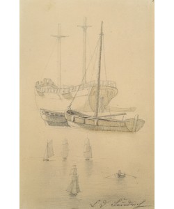 Caspar David Friedrich, Ships (pencil on paper)