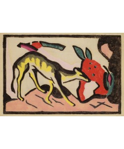 Franz Marc, Faultier, 1912 (woodcut)