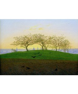 Caspar David Friedrich, Hills and Ploughed Fields near Dresden (oil on canvas)