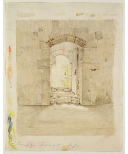 Caspar David Friedrich, Entrance Gate to the Royal School in Meissen (pencil and w/c on paper)