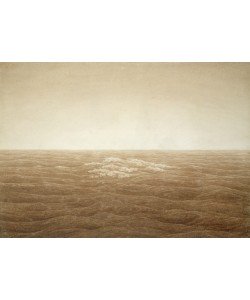 Caspar David Friedrich, Sea at Sunrise, 1828 (sepia ink over pencil on paper)