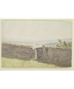 Caspar David Friedrich, Gate in the Garden Wall (w/c on paper)