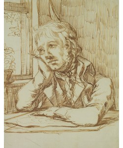 Caspar David Friedrich, Self Portrait (pencil and pen on paper)
