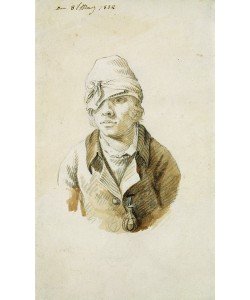 Caspar David Friedrich, Self Portrait with Cap and Eye Patch, 8th May 1802 (pencil, brush and w/c on paper)