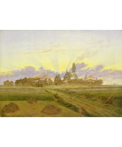 Caspar David Friedrich, Dawn at Neubrandenburg (oil on canvas)