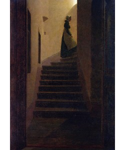 Caspar David Friedrich, Caroline on the Stairs (oil on canvas)