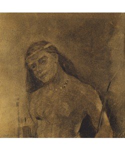 Odilon Redon, Femme Sauvage (Wild Woman), c.1885-90 (charcoal on paper)