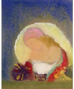 Odilon Redon, Profile of a Girl with Flowers, c.1900 (pastel on paper)