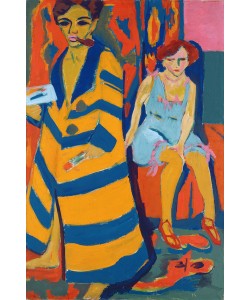 Ernst Ludwig Kirchner, Self Portrait with a Model, 1907 (oil on canvas)