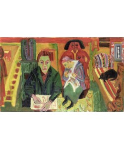 Ernst Ludwig Kirchner, The Living Room, 1920 (oil on canvas)