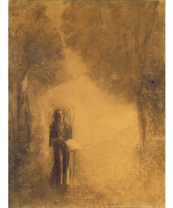 Odilon Redon, The Walker, Study for 'The walking Buddha'), 1890-95 (charcoal on paper)