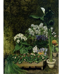 Pierre-Auguste Renoir, Flowers in a Greenhouse, 1864 (oil on canvas)