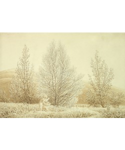 Caspar David Friedrich, Spring (pencil and sepia on paper)