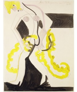 Ernst Ludwig Kirchner, Dancer with a Yellow Shawl (w/c on paper)