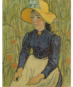 Vincent van Gogh, Peasant Girl in Straw Hat, 1890 (oil on canvas)