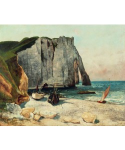 Gustave Courbet, The Cliffs of Etretat, the Port of Avale, 1869 (oil on canvas)