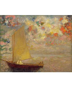 Odilon Redon, Sailboat, 1905 (oil on canvas)