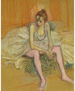 Henri de Toulouse-Lautrec, Dancer with Pink Stockings, 1890 (pastel on board)