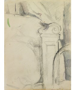 Paul Cézanne, The Bedstead (pencil & w/c on paper)