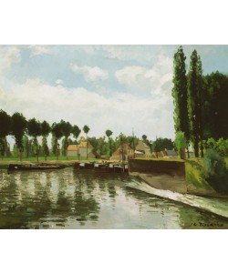 Camille Pissarro, The Lock at Pontoise, 1869-70 (oil on canvas)