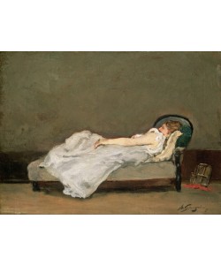 Paul Gauguin, Fair Haired Woman on a Sofa, 1884