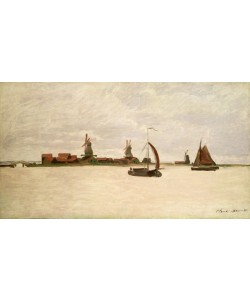 Claude Monet, The Outer Harbour at Zaandam, 1871