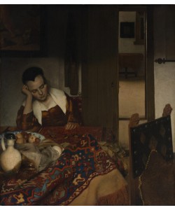 Jan Vermeer, Girl asleep at a table, 1656-57 (oil on canvas)