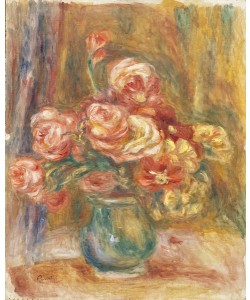 Pierre-Auguste Renoir, Vase of Roses, 1890-1900 (oil on canvas)