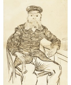 Vincent van Gogh, The Postman Joseph Roulin, 1888 (brown ink over graphite on paper)