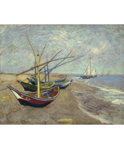 Vincent van Gogh, Fishing Boats on the Beach at Saintes-Maries-de-la-Mer, 1888 (oil on canvas)