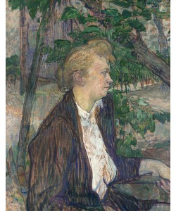 Henri de Toulouse-Lautrec, Woman seated in a Garden, 1891 (oil on millboard)