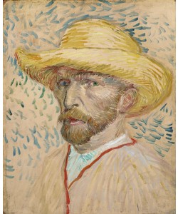 Vincent van Gogh, Self Portrait with Straw Hat, 1887 (oil on cardboard)