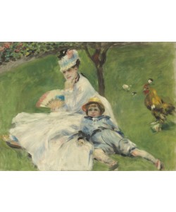 Pierre-Auguste Renoir, Madame Monet and Her Son, 1874 (oil on canvas)