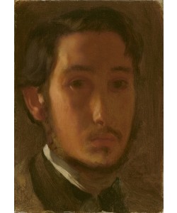 Edgar Degas, Self-Portrait with White Collar, c.1857 (oil on paper on canvas)