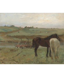 Edgar Degas, Horses in a Meadow, 1871 (oil on canvas)