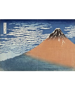 Katsushika Hokusai, Mount Fuji in Clear Weather (also known as Red Fuji), c.1830 (woodblock print)