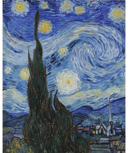 Vincent van Gogh, The Starry Night, June 1889 (oil on canvas) (detail of 702746)