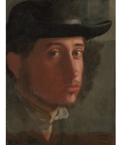 Edgar Degas, Self-portrait, 1857-8 (oil on paper, laid down on canvas)