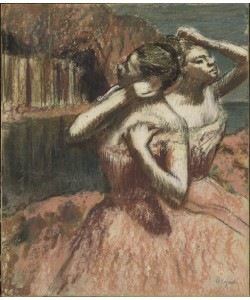 Edgar Degas, Two Dancers (pastel on paper mounted on cardboard)